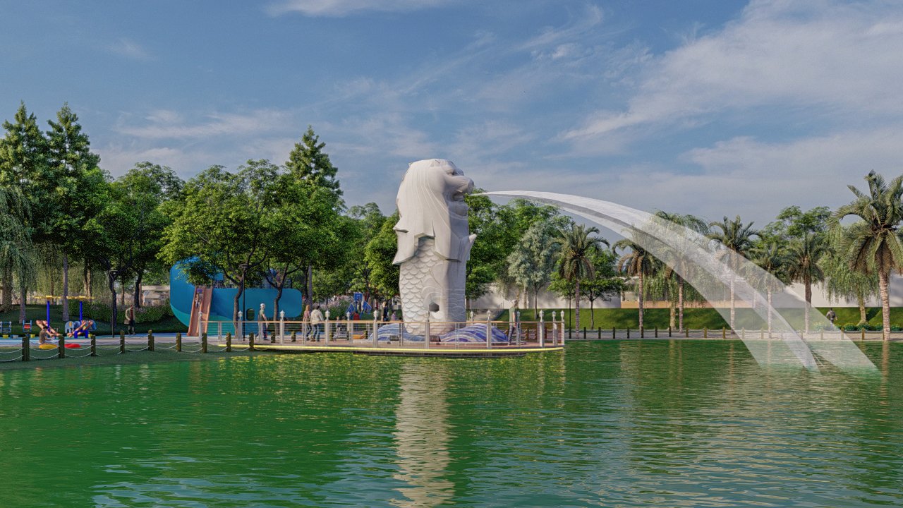 Patung Merlion wonderful cikarang Patung Merlion wonderful cikarang